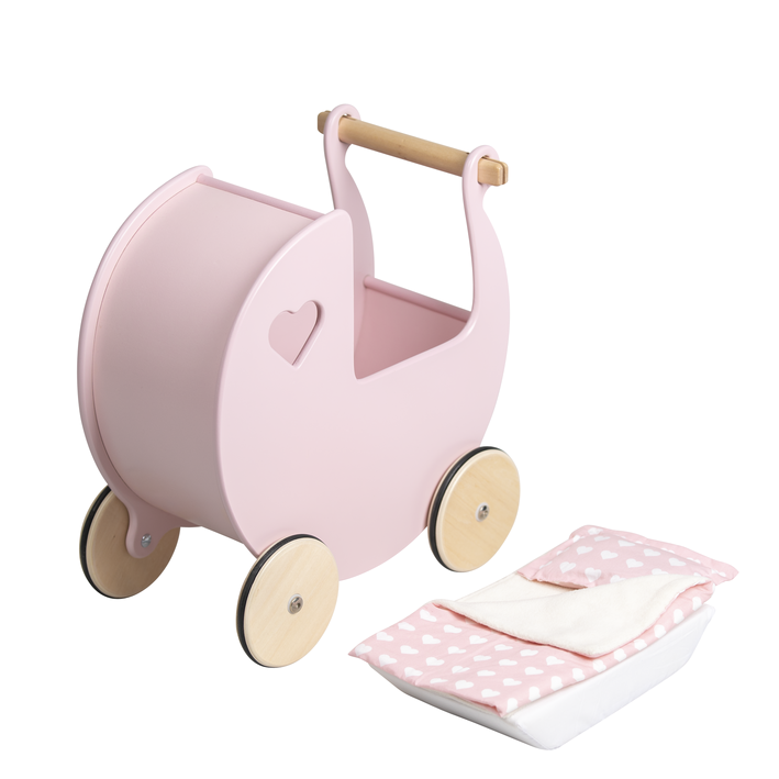 Dolls pram classic bedding set Pink