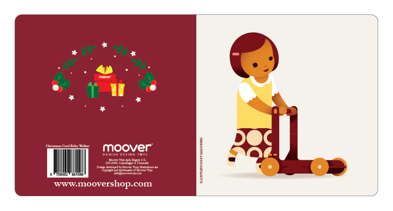 Custom Christmas Card Baby Walker